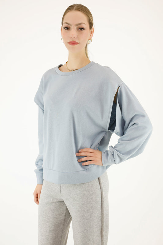 Cozy fleece perfectly oversized slit armhole pullover sweaters, sweatshirts